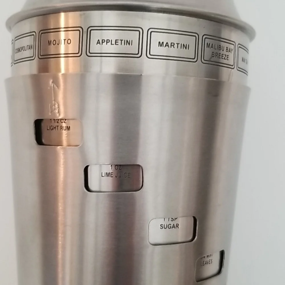 Oggi stainless steel silver dial a drink shaker 34 oz